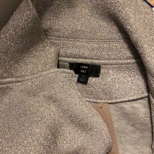 J Crew Sophie Open-front Sweater Blazer - silver
